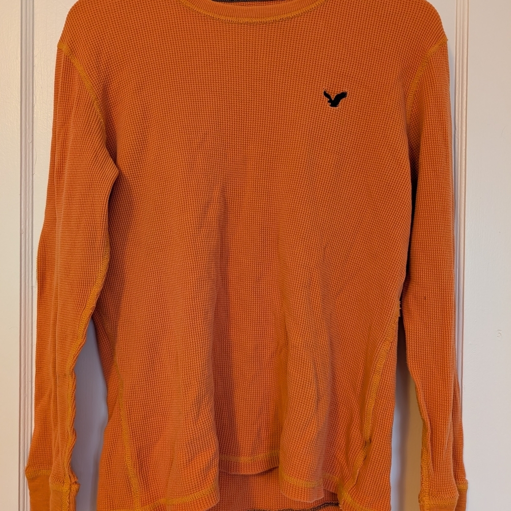 American Eagle Outfitters Orange Long Sleeve Tee